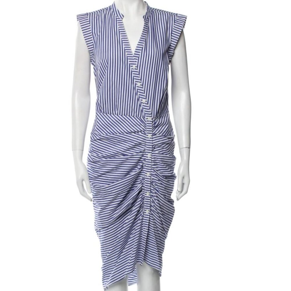 Veronica Beard Ruched Shirt Dress